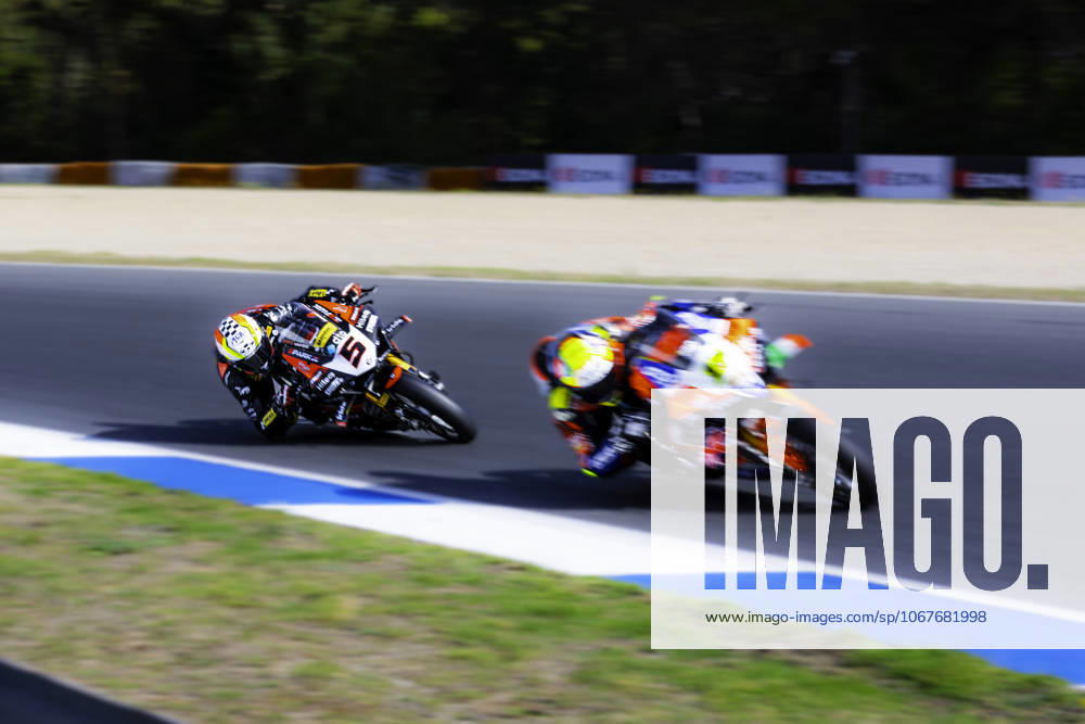 Yari Montella in action during the WorldSBK Championship Tissot Superpole Race at the Estoril Circuit, Portugal, on October 12, 2025. Cascais Portugal - ZUMAr200 20251012_zsp_r200_005