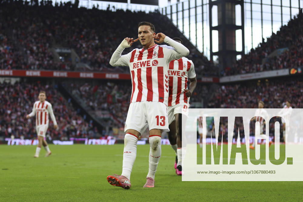 Said El Mala (1. FC Koeln) Torjubel, jubelt nach seinem Treffer zum 1:1 waehrend des spiels der Bundesliga zwischen 1. FC Köln und FC Augsburg, RheinEnergieSTADION am 18. October 2025 in Köln, Deutschland. (Foto von Oliver Kaelke DeFodi Images) +++ Said El Mala (1. FC Koeln) celebrates after scoring his team s first goal during the Bundesliga match between 1. FC Köln and FC Augsburg at RheinEnergieSTADION on October 18, 2025 in Köln, Germany. (Photo by Oliver Kaelke DeFodi Images) DFL regulations prohibit any use of photographs as image sequences and or quasi-video. (Photo by Oliver Kaelke DeFodi Images) Said El Mala 1 FC Koeln Torjubel, jubilates after scoring his team s first goal during the Bundesliga match between 1 FC Köln and FC Augsburg, RheinEnergieSTADION on October 18, 2025 in Köln, Germany Photo by Oliver Kaelke DeFodi Images Said El Mala 1 FC Koeln celebrates after scoring his team s first goal during the Bundesliga match between 1 FC Köln and FC Augsburg at RheinEnergieSTADION on October 18, 2025 in Köln, Germany Photo by Oliver Kaelke DeFodi Images DFL regulations prohibit any use of photographs as image sequences and or quasi video Photo by Oliver Kaelke DeFodi Images