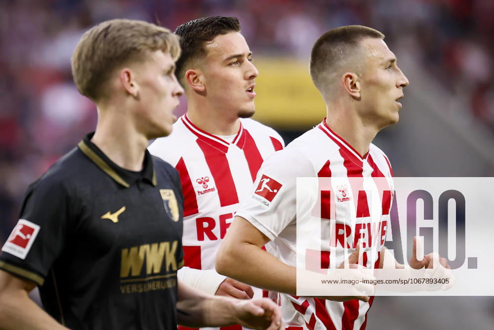 Said el Mala (1. FC Koeln, 13), Kristoffer Lund (1. FC Koeln, 32) during the Bundesliga match between 1. FC Koeln vs. FC Augsburg at the Rheinenergie-Stadion on matchday 7 of the 1. Bundesliga on October 18, 2025 in Koeln, Germany. DFL REGULATIONS PROHIBIT ANY USE OF PHOTOGRAPHS AS IMAGE SEQUENCES AND OR QUASI-VIDEO. Nordrhein-Westfalen Germany