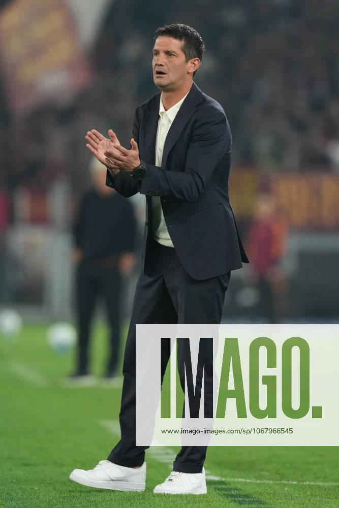 Cristian Chivu, head coach of FC Internazionale, during the Serie A 2025 2026 football match between AS Roma and FC Internazionale at Stadio Olimpico in Rome (Italy), October 18, 2025. antoniettaxbaldassarre