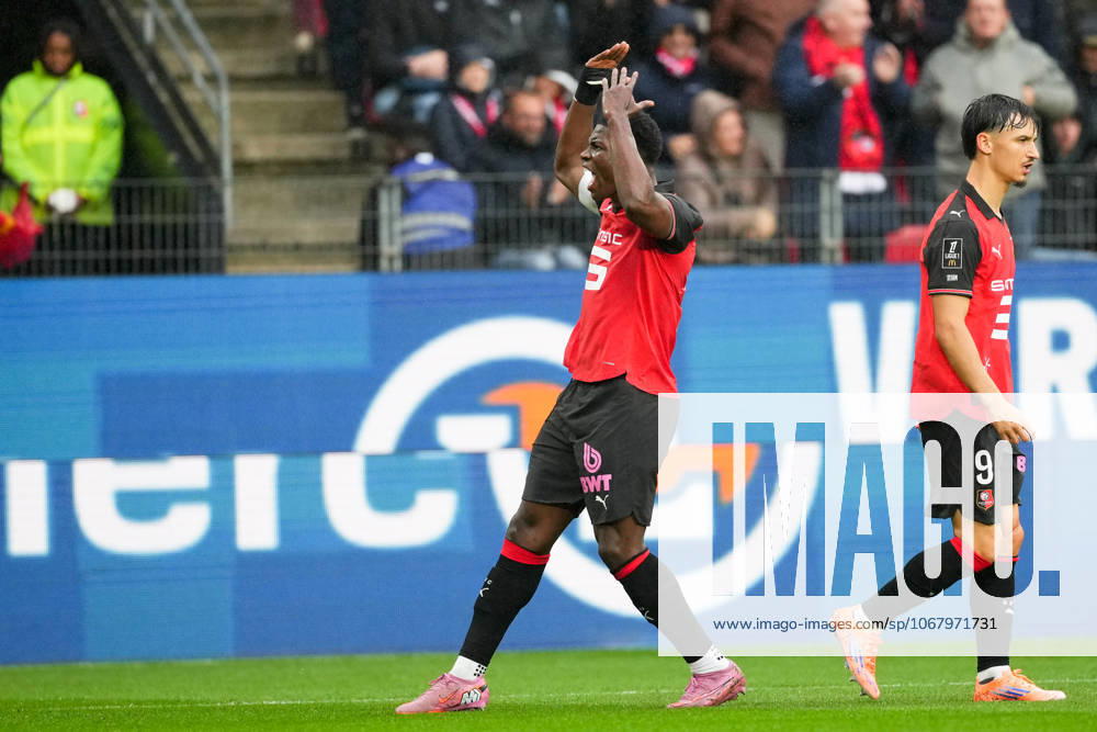 Stade Rennais FC v AJ Auxerre - Ligue 1 McDonald s 2025 2026 09 Esteban LEPAUL (srfc) - 07 Breel EMBOLO (srfc) during the Ligue 1 McDonald s match between Rennes and Auxerre at Roazhon Park on October 19, 2025 in Rennes, France. Rennes France