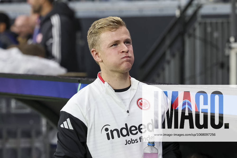 Jonathan Burkardt (Eintracht Frankfurt, 09) vor Spielbeginn , Deutschland, UEFA Champions League, 3. Spieltag, 2025 2026, Eintracht Frankfurt vs. FC Liverpool, 22.10.2025, Frankfurt Stadion, Frankfurt, Deutschland Frankfurt Frankfurt Stadion Hessen Deutschland