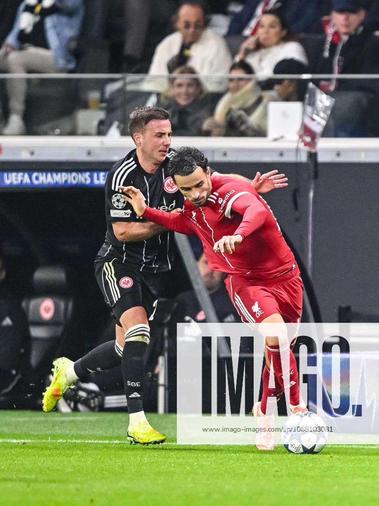 Ritsu DÅan (Eintracht Frankfurt) und Curtis Jones (Liverpool FC) battle for the ball during the UEFA Champions League 2025 26 League Phase MD3 match between Eintracht Frankfurt and Liverpool FC at Frankfurt Stadion on October 22, 2025 in Frankfurt am Main, Germany. (Photo by Harry Langer DeFodi Images) Ritsu DÅan Eintracht Frankfurt and Curtis Jones Liverpool FC battle for the ball during the UEFA Champions League 2025 26 League Phase MD3 match between Eintracht Frankfurt and Liverpool FC at Frankfurt Stadion on October 22, 2025 in Frankfurt am Main, Germany Photo by Harry Langer DeFodi Images