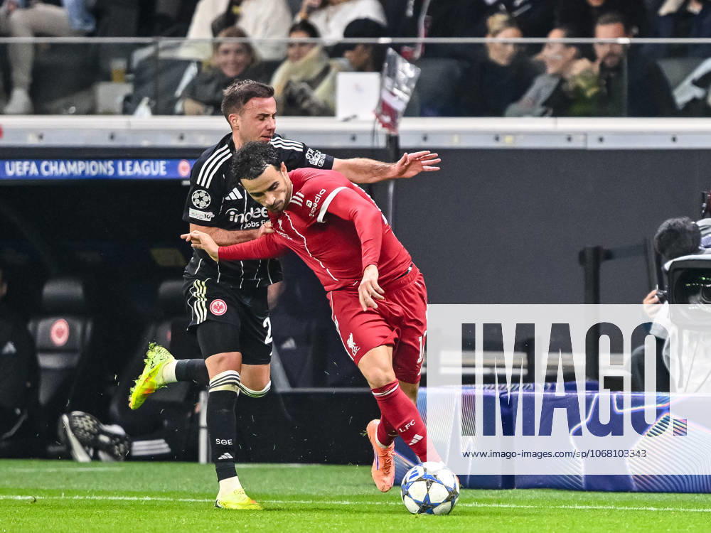 Ritsu DÅan (Eintracht Frankfurt) und Curtis Jones (Liverpool FC) battle for the ball during the UEFA Champions League 2025 26 League Phase MD3 match between Eintracht Frankfurt and Liverpool FC at Frankfurt Stadion on October 22, 2025 in Frankfurt am Main, Germany. (Photo by Harry Langer DeFodi Images) Ritsu DÅan Eintracht Frankfurt and Curtis Jones Liverpool FC battle for the ball during the UEFA Champions League 2025 26 League Phase MD3 match between Eintracht Frankfurt and Liverpool FC at Frankfurt Stadion on October 22, 2025 in Frankfurt am Main, Germany Photo by Harry Langer DeFodi Images