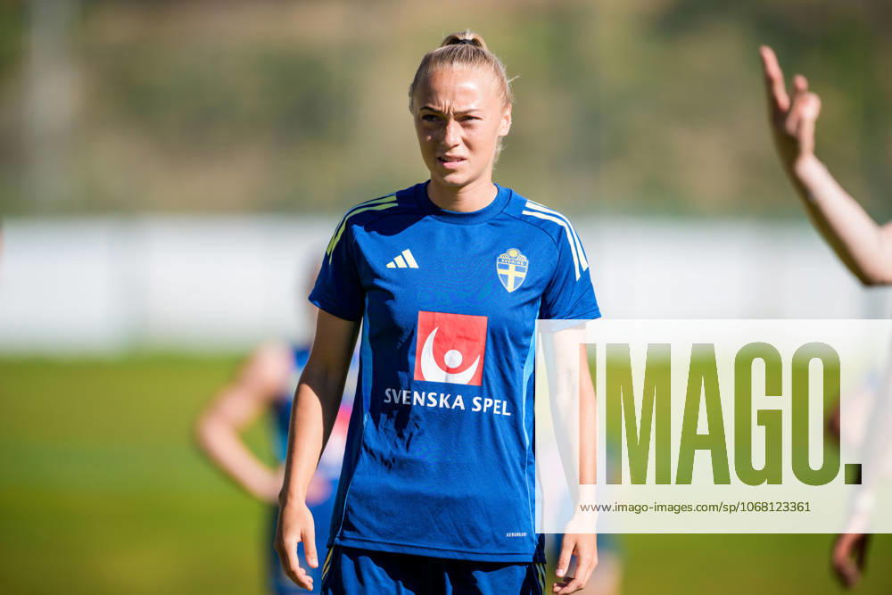 Hanna Bennison of the Swedish women s national football team at a training session on October 23, 2025 in Benahavis. Photo: Ludvig Thunman BILDBYRAN kod LT LT0734 fotboll football soccer fotball träning practice training sverige sweden dam bbeng