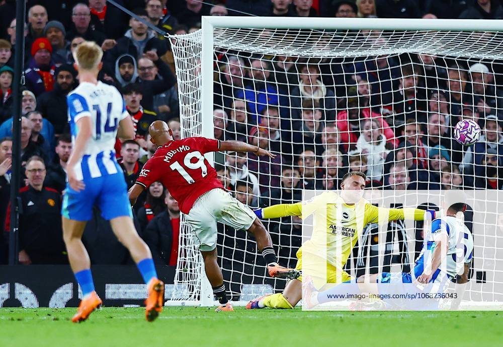 Bryan Mbeumo of Manchester United, ManU scores a goal to make it 4-2 Manchester United v Brighton and Hove Albion, Premier League, Football, Old Trafford, Manchester, UK - 25 Oct 2025Manchester Old Trafford United Kingdom