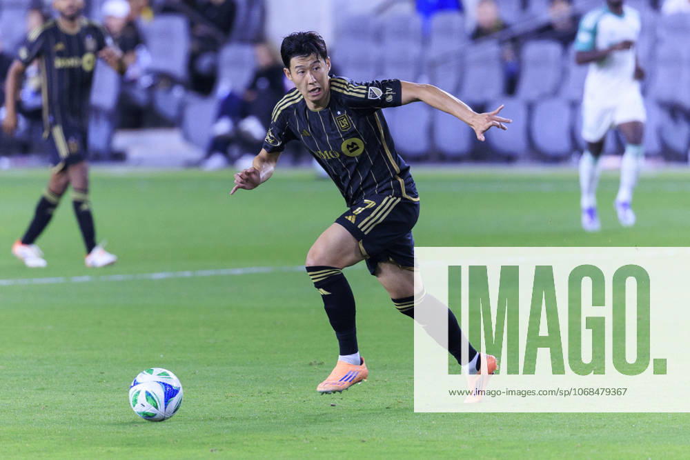 Son Heung-min 7 of the Los Angeles Football Club during Game1 of the Audi 2025 MLS, Fussball Herren, USA Cup Playoffs game against the Austin FC on Wednesday October 29, 2025 at the BMO Stadium in Los Angeles, California. LAFC defeats Austin FC, 2-1. ARIANA RUIZ PI Los Angeles USA - ZUMAp124 20251029_zaa_p124_017
