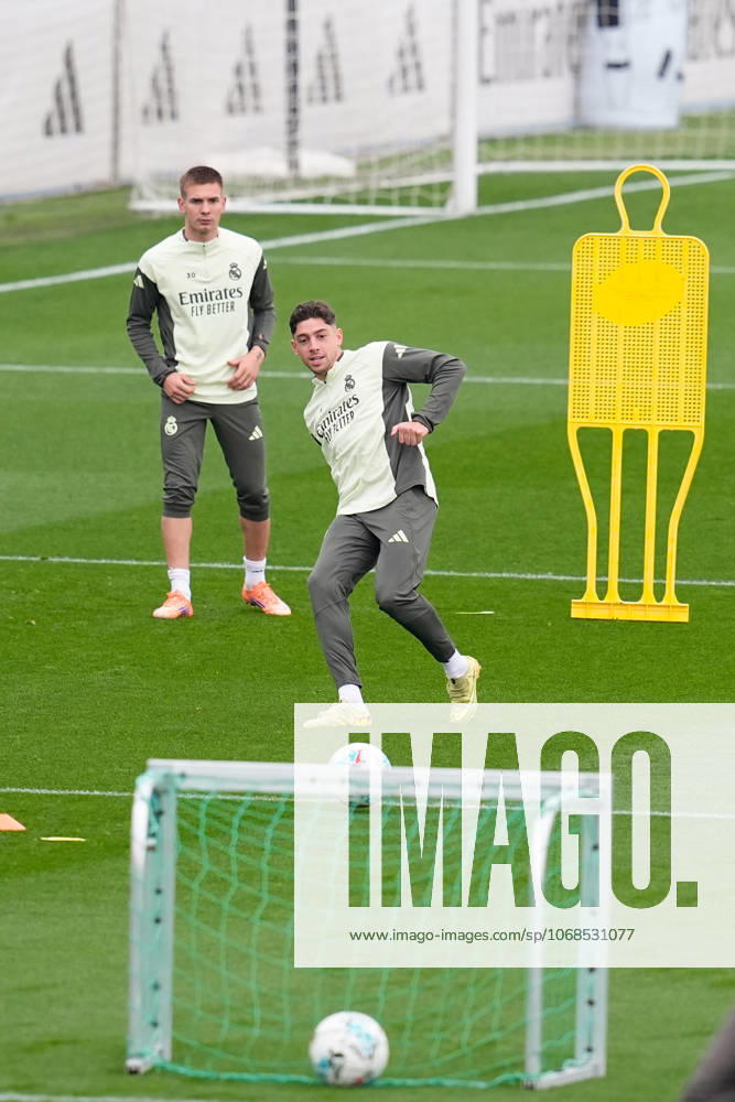 Federico Valverde during the training day of Real Madrid ahead the Spanish League, LaLiga EA Sports, football match against Valencia CF at Ciudad Deportiva Real Madrid on October 31, 2025, in Valdebebas, Madrid, Spain. Valdebebas Spain - ZUMAa181 20251031_zaa_a181_026