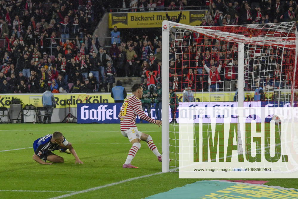 Said El Mala (Koeln 13) erzielt das Tor zum 3:1 02.11.2025 Fussball 1. FC Koeln vs Hamburger SV, Rheinenergiestadion, Koeln, DFB DFL REGULATIONS PROHIBIT ANY USE OF PHOTOGRAPHS AS IMAGE SEQUENCES AND OR QUASI-VIDEO