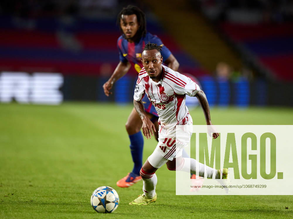 Gelson Martins of Olympiacos in action during the UEFA Champions League match between FC Barcelona, Barca v Olympiakos Piraeus at the Lluis Companys Olympic Stadium on October 21, 2025 in Barcelona Spain. Barcelona Spain - ZUMAr232 20251021_zsp_r232_076