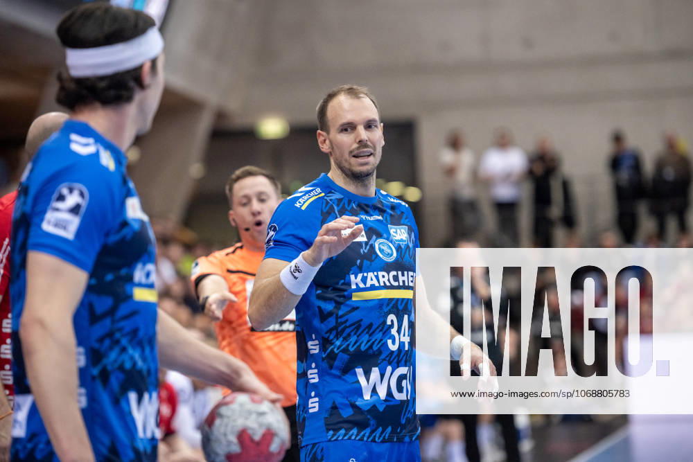 Kai Haefner (TVB Stuttgart, 34) GER, TVB Stuttgart - SG Flensburg-Handewitt, DAIKIN HBL, Handball, Bundesliga, DHB Pokal Achtelfinale, Spielzeit 2025 2026, 05.11.2025 GER, TVB Stuttgart - SG Flensburg-Handewitt, DAIKIN HBL, Handball, Bundesliga, DHB Pokal Achtelfinale, Spielzeit 2025 2026, 05.11.2025 Stuttgart