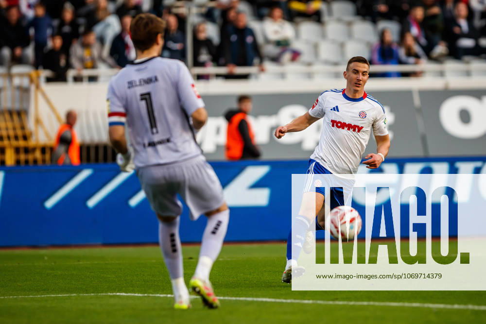 SuperSport HNL, round 15: HNK Hajduk Split v NK Varazdin Michele Sego of HNK Hajduk Split during the SuperSport HNL 2025. 2026. round 15 match between HNK Hajduk Split and NK Varazdin at Poljud Stadium in Split, Croatia on November 29, 2025. ZvonimirxBarisin PIXSELL