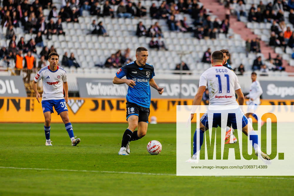 SuperSport HNL, round 15: HNK Hajduk Split v NK Varazdin Antonio Borsic of NK Varazdin during the SuperSport HNL 2025. 2026. round 15 match between HNK Hajduk Split and NK Varazdin at Poljud Stadium in Split, Croatia on November 29, 2025. ZvonimirxBarisin PIXSELL