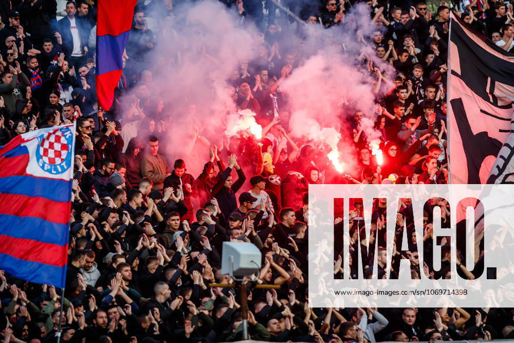 SuperSport HNL, round 15: HNK Hajduk Split v NK Varazdin Supporters of HNK Split, Torcida during the SuperSport HNL 2025. 2026. round 15 match between HNK Hajduk Split and NK Varazdin at Poljud Stadium in Split, Croatia on November 29, 2025. ZvonimirxBarisin PIXSELL