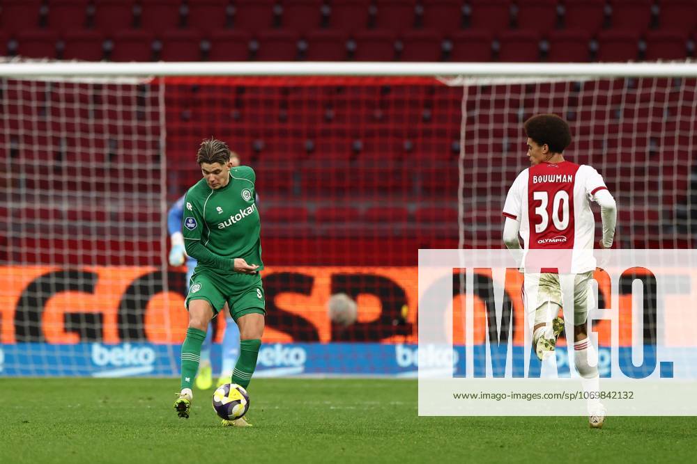 , JohanCruyff Arena , season 2025 2026 , Dutch Eredivisie Football , match between Ajax and FC Groningen (replay) , Picture shows , FC Groningen player Brynjolfur Willumsson Ajax - Groningen (replay) x32313312x
