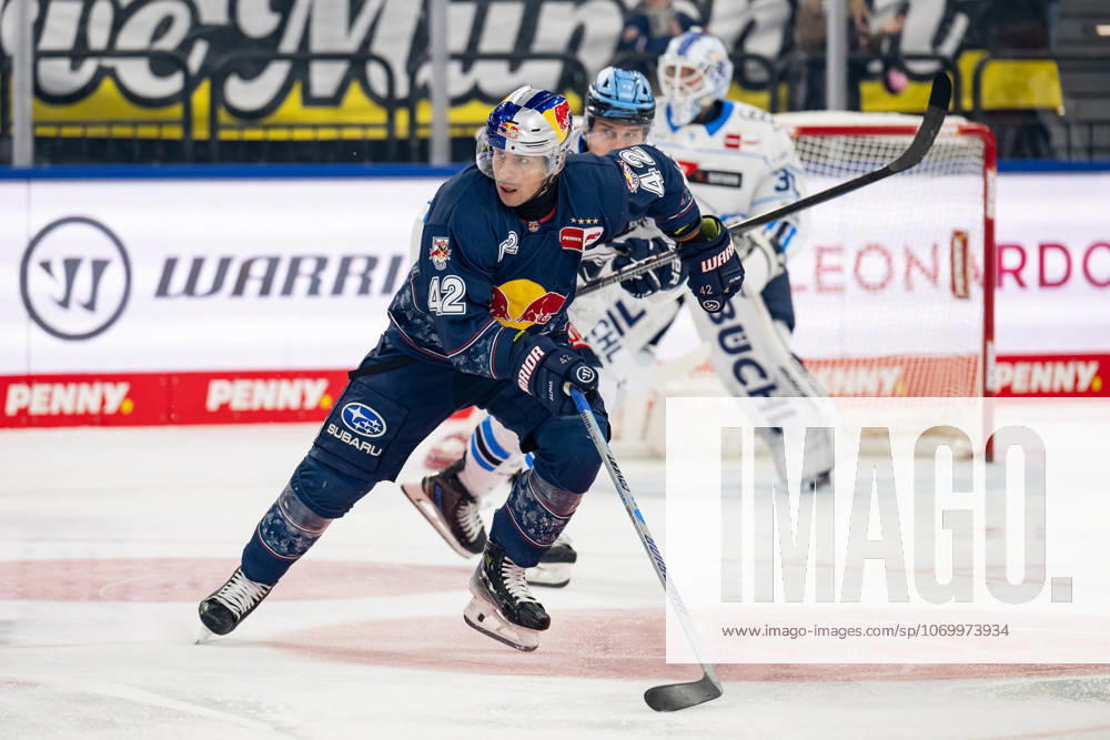 Yasin Ehliz (EHC Red Bull Muenchen, 42) GER, EHC Red Bull Muenchen vs. ERC Ingolstadt, Eishockey, DEL, 25. Spieltag, Saison 2025 2026, 05.12.2025. GER, EHC Red Bull Muenchen vs. ERC Ingolstadt, Eishockey, DEL, 25. Spieltag, Saison 2025 2026, 05.12.2025. Muenchen