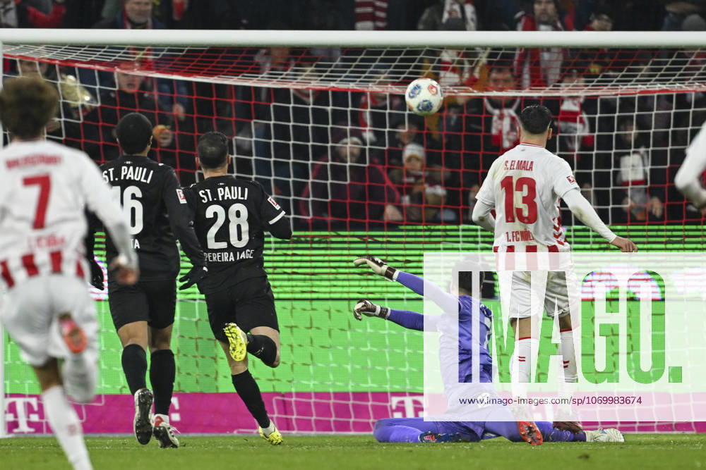 Said El Mala (Koeln 13) erzielt das Tor zum 1:0 06.12.2025 Fussball 1. FC Koeln vs FC St. Pauli, Rheinenergiestadion, Koeln, DFB DFL REGULATIONS PROHIBIT ANY USE OF PHOTOGRAPHS AS IMAGE SEQUENCES AND OR QUASI-VIDEO