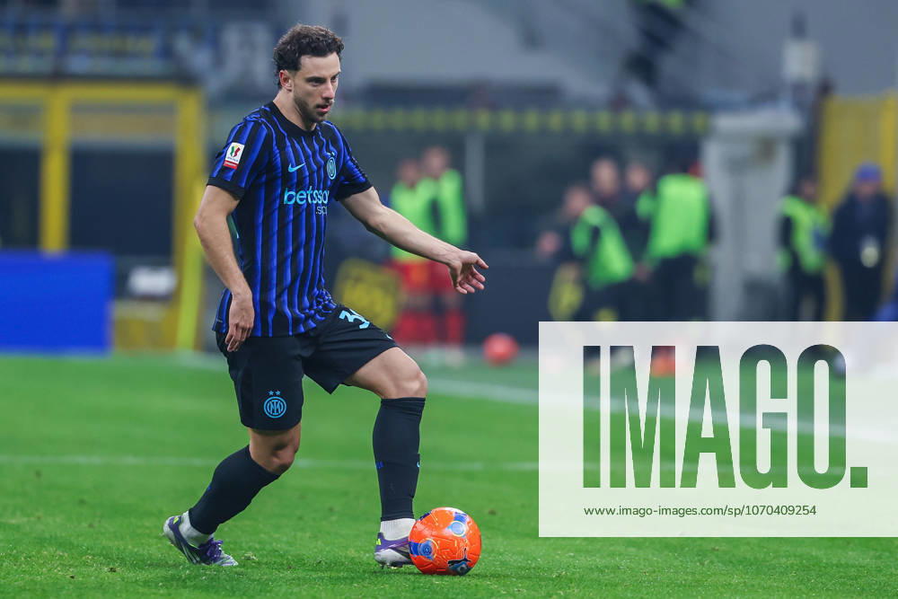 Carlos Augusto of FC Internazionale seen in action during Coppa Italia 2025 26 football match between FC Internazionale and Venezia FC at San Siro Stadium in Milan Italy on 04 December 2025. Milan Stadio Giuseppe Meazza Milan Italy