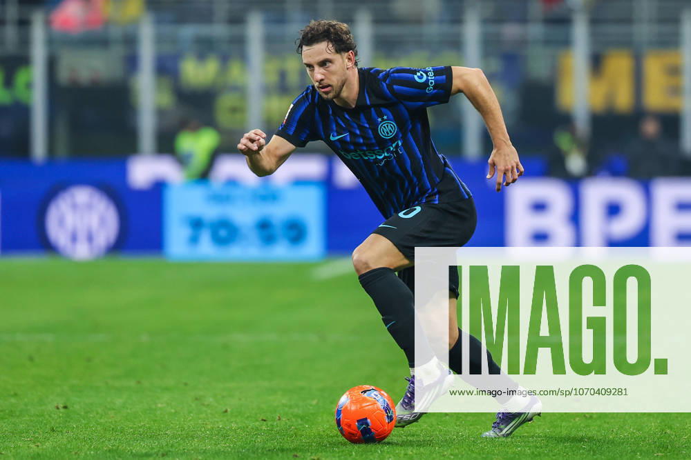 Carlos Augusto of FC Internazionale seen in action during Coppa Italia 2025 26 football match between FC Internazionale and Venezia FC at San Siro Stadium in Milan Italy on 04 December 2025. Milan Stadio Giuseppe Meazza Milan Italy