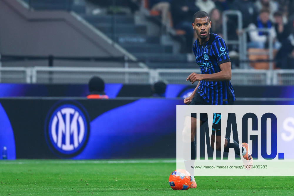 Andy Diouf of FC Internazionale seen in action during Coppa Italia 2025 26 football match between FC Internazionale and Venezia FC at San Siro Stadium in Milan Italy on 04 December 2025. Milan Stadio Giuseppe Meazza Milan Italy