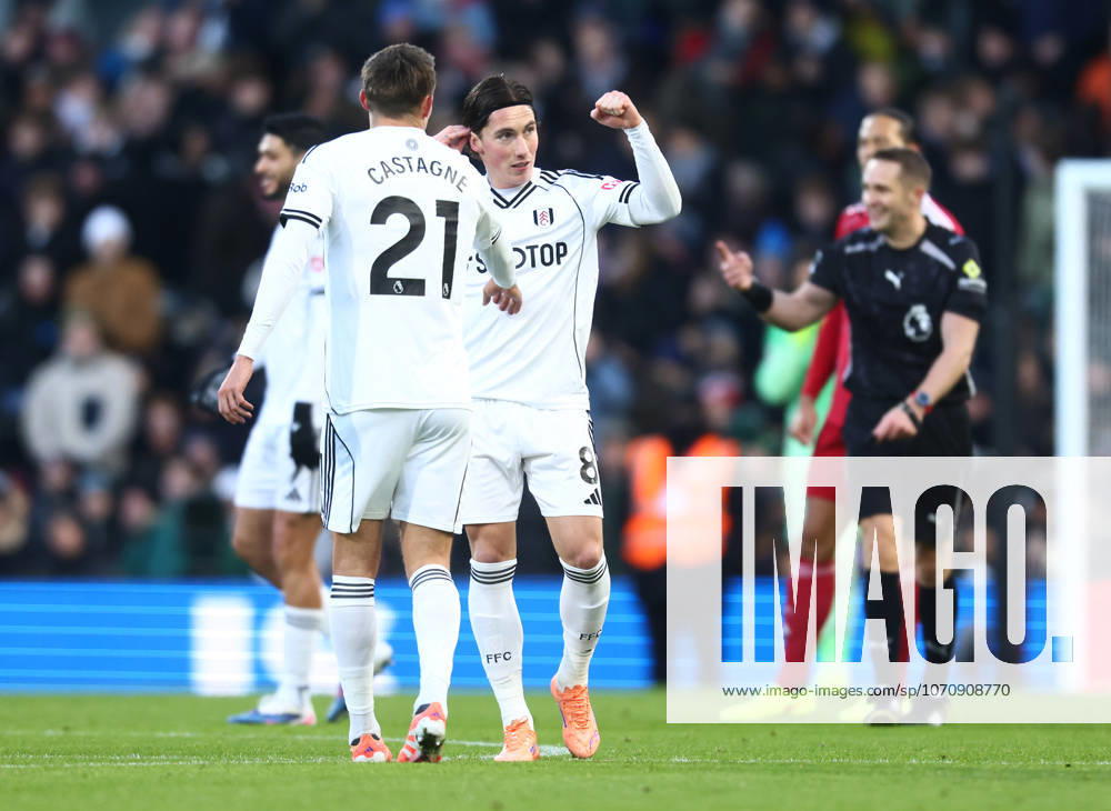 Fulham v Liverpool, English Premier League, Craven Cottage, London, UK - 04 01 2026 Harry Wilson of Fulham of Fulham celebrates scoring their first goal during the Premier League game at home against Liverpool at Craven Cottage London Craven Cottage London GBR, UK NEWSPAPERS OUT