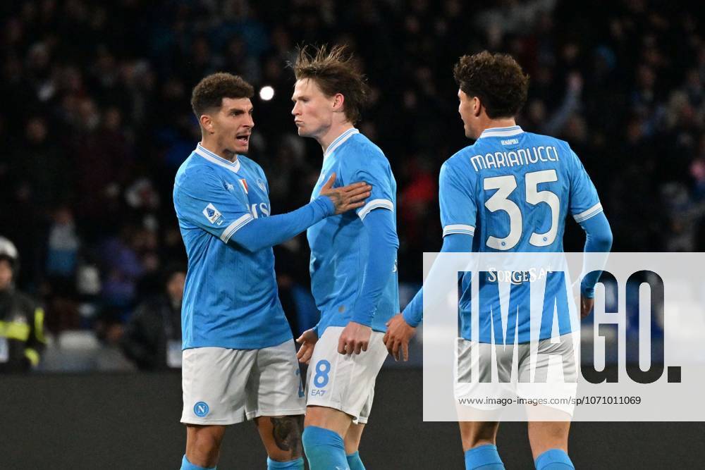 Foto IPP Felice De Martino Napoli 07 01 2026 Calcio Campionato serie A 2025-2026 Napoli - Verona Nella foto: Esultanza dopo il gol di Giovanni Di Lorenzo Italy Photo Press World Copyright Napoli italy Italia ITALY