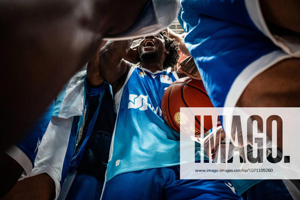 Basketball easyCredit BBL Bundesliga, Frankfurt Skyliners - NINERS Chemnitz Skylines Feiern den Sieg gegen Chemnitz Frankfurt am Main