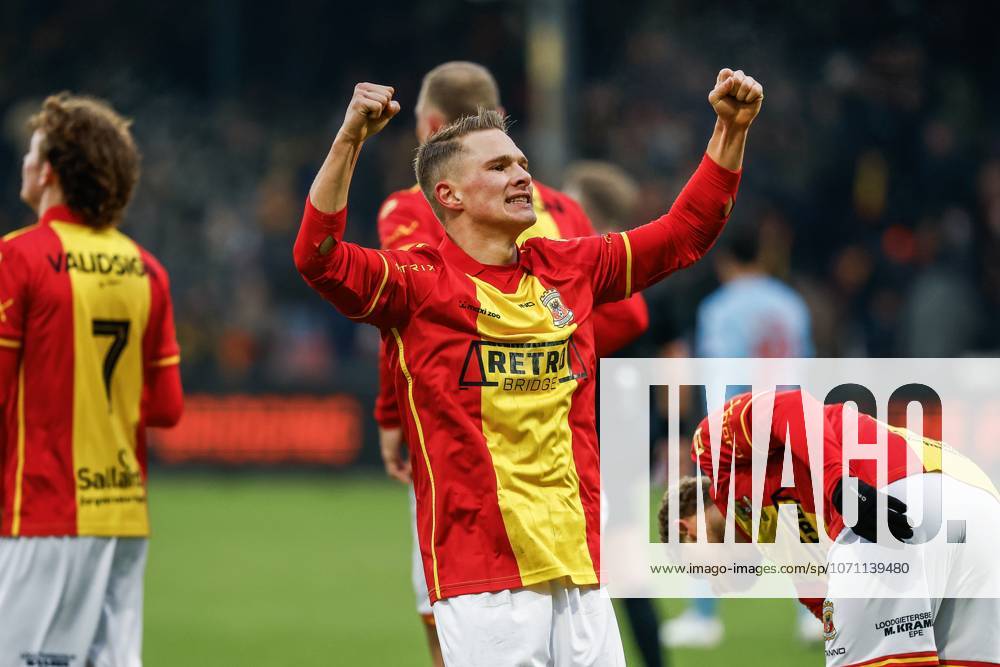 DEVENTER - Mathis Suray of Go Ahead Eagles celebrates after scoring the 1-1 goal during the Dutch Eredivisie match between Go Ahead Eagles and Fortuna Sittard at De Adelaarshorst on January 11, 2026, in Deventer, Netherlands. VINCENT JANNINK ANP Eredivisie 2025-2026 ANPxSportx IVx 547118069 originalFilename: 547118069