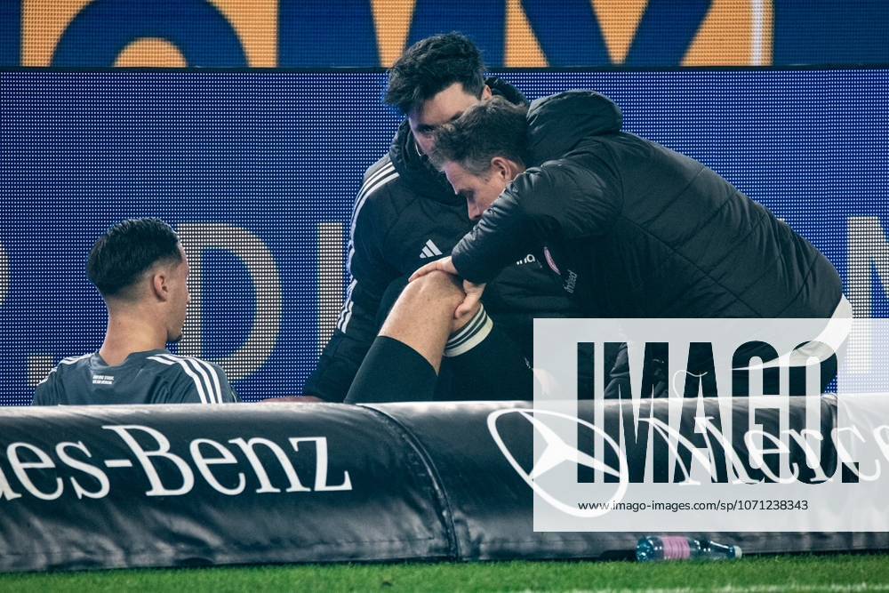 Younes Ebnoutalib (Eintracht Frankfurt) injured, is treated on the groundduring during the 1.Bundesliga Matchday 17 match between VFB Stuttgart and Eintracht Frankfurt at MHP Arena in Stuttgart, Germany on January 13, 2026