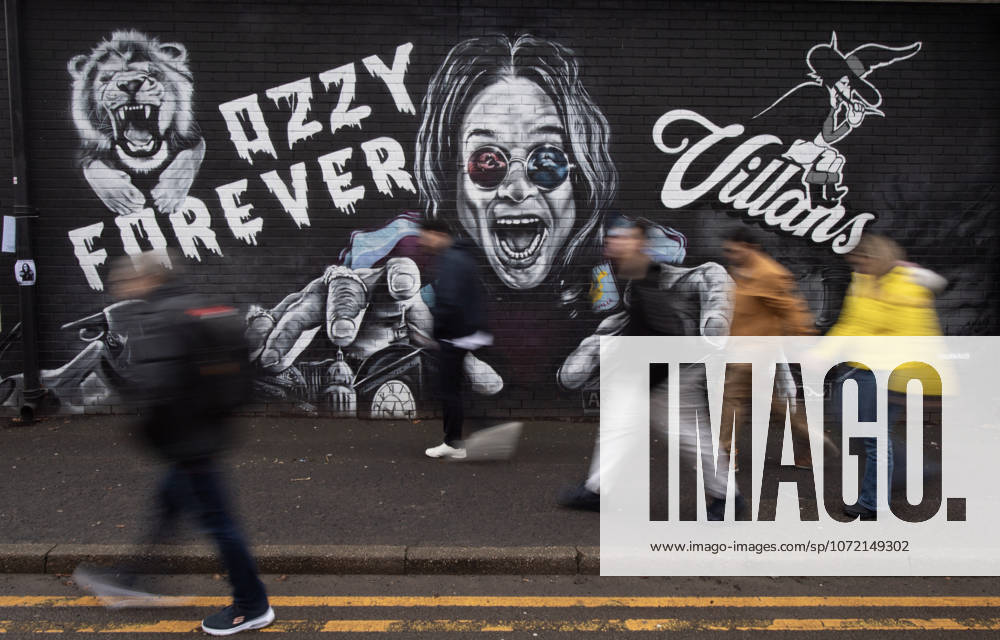 Aston Villa v Brentford - Premier League BIRMINGHAM, ENGLAND - FEBRUARY 1: Fans walk past the Ozzy Osbourne mural before the Premier League match between Aston Villa and Brentford at Villa Park on February 1, 2026 in Birmingham, United Kingdom. Birmingham Villa Park England United Kingdom