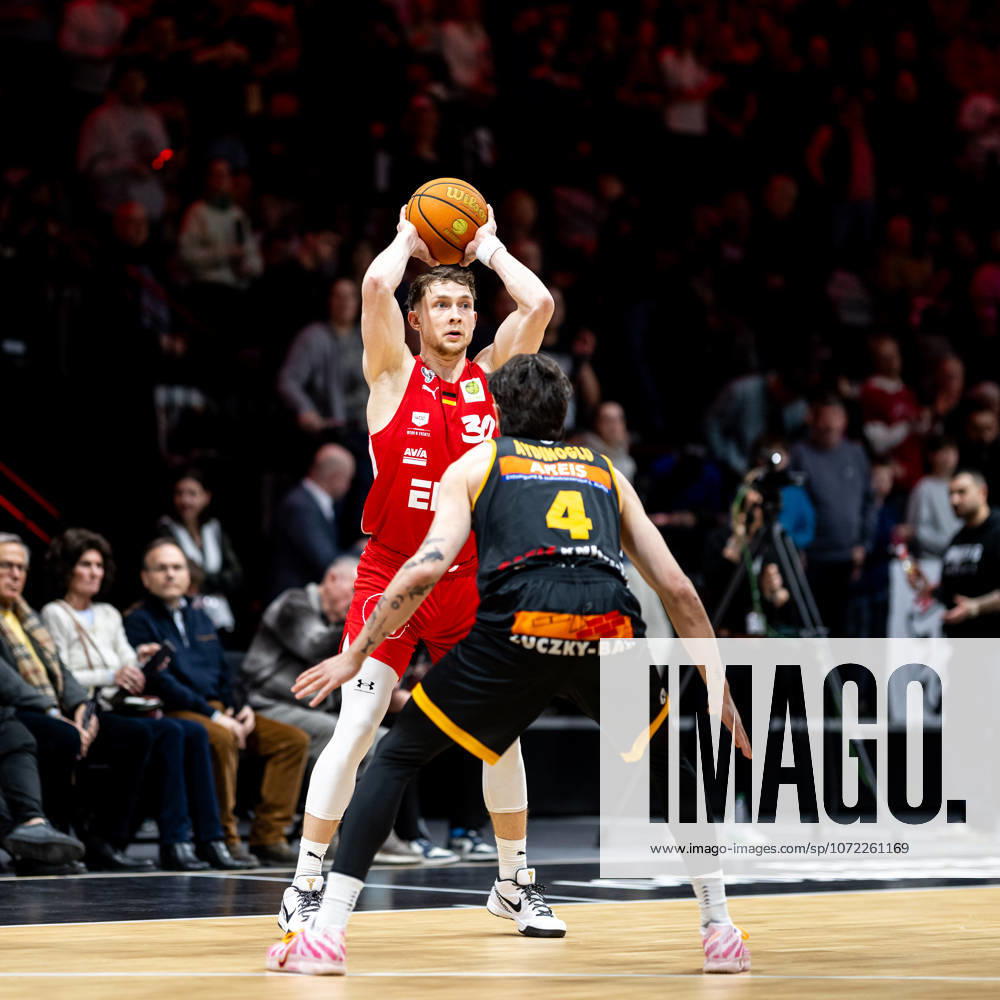 Basketball - Saison 2025 2026 - 2. Bundesliga Pro-A - 22. Spieltag: Nürnberg Falcons Basketball Club NBC - Bozic Estriche Knights Kirchheim - ThHa - - Vincent Friederici (30, Nürnberg Falcons BC NBC ) Gian Aydinoglu (4, Kirchheim Knights )