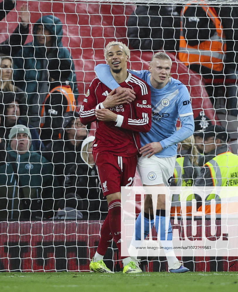 Liverpool v Manchester City, FA Premier League 08.02.26 Liverpool v Manchester City, FA Premier League Bradley Ormesher The Times Hugo Ekitiké of Liverpool and Erling Haaland of Manchester City