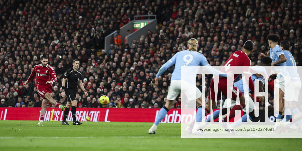 Liverpool v Manchester City, FA Premier League 08.02.26 Liverpool v Manchester City, FA Premier League Bradley Ormesher The Times Dominik Szoboszlai of Liverpool scores and celebrates scoring his teams opening goal 1-0