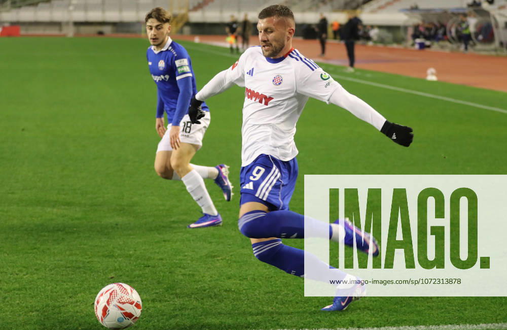 SuperSport HNL, round 18: HNK Hajduk Split v NK Slaven Belupo Ante Rebic of HNK Hajduk Split during the SuperSport HNL 2025. 2026. round 21 match between HNK Hajduk Split and NK Slaven Belupo at Poljud Stadium in Split, Croatia on February 7, 2026. IvoxCagalj PIXSELL