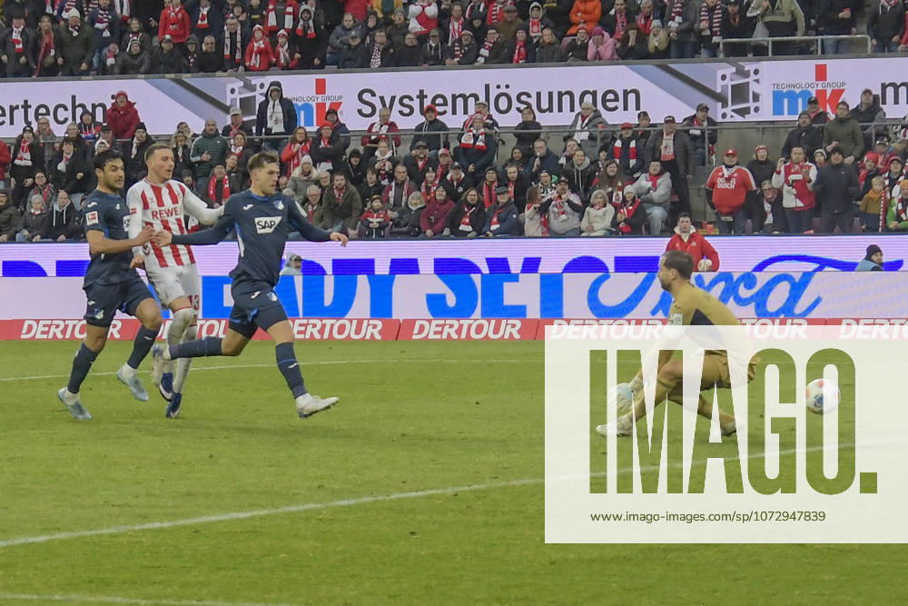 Said El Mala (Koeln 13) erzielt das Tor zum 2:2 21.02.2026 Fussball 1. FC Koeln vs TSG Hoffenheim, Rheinenergiestadion, Koeln, DFB DFL REGULATIONS PROHIBIT ANY USE OF PHOTOGRAPHS AS IMAGE SEQUENCES AND OR QUASI-VIDEO
