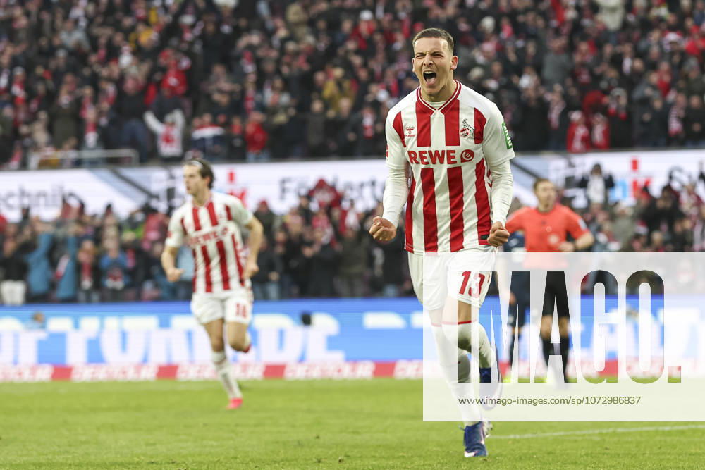 Said El Mala (1. FC Köln) Torjubel, jubelt nach seinem Treffer zum 2:2 waehrend des Spiels der Bundesliga zwischen 1. FC Köln und TSG Hoffenheim, RheinEnergieSTADION am 21. February 2026 in Köln, Deutschland. (Foto von Oliver Kaelke DeFodi Images) +++ Said El Mala (1. FC Köln) celebrates after scoring his team s second goal during the Bundesliga match between 1. FC Köln and TSG Hoffenheim at RheinEnergieSTADION on February 21, 2026 in Köln, Germany. (Photo by Oliver Kaelke DeFodi Images) DFL regulations prohibit any use of photographs as image sequences and or quasi-video. (Photo by Oliver Kaelke DeFodi Images) -