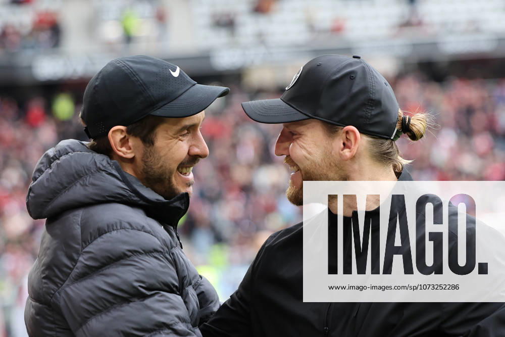 Julian Schuster (SC Freiburg, Trainer) und Eugen Polanski (Borussia Mönchengladbach, Trainer) , Deutschland, Fussball, 1. Bundesliga, 23.Spieltag, 2025 2026, SC Freiburg vs. Borussia Mönchengladbach, 22.02.2026, Freiburg im Breisgau Europa-Park Stadion Deutschland