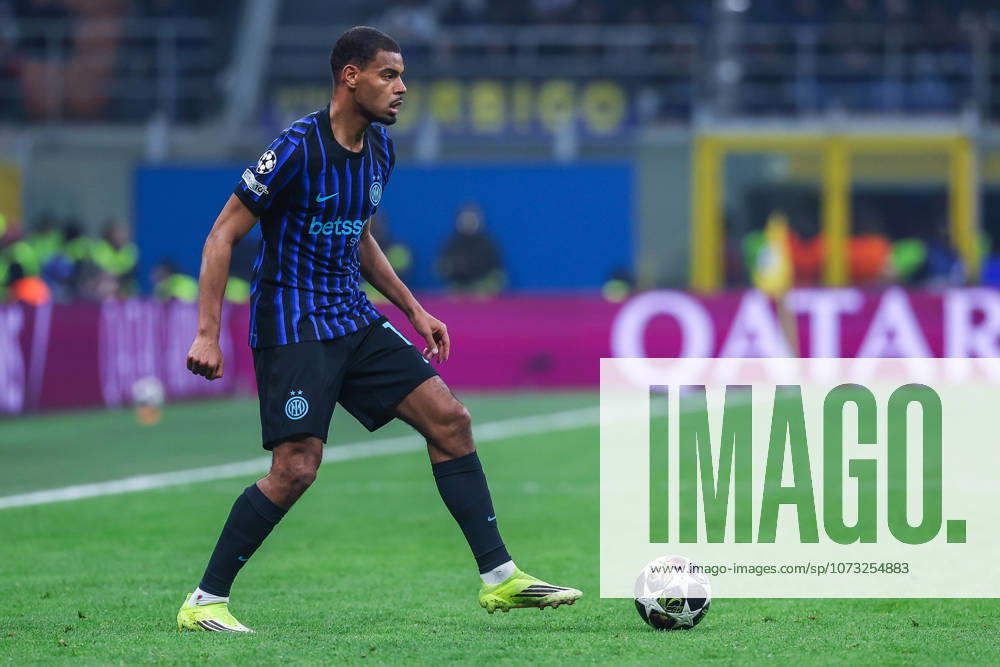 Andy Diouf of FC Internazionale seen in action during UEFA Champions League 2025 26 League Knockout Play-off Second Leg football match between FC Internazionale and FK Bodo Glimt at San Siro Stadium in Milan Italy on 24 February 2026. Milan Stadio Giuseppe Meazza Milan Italy