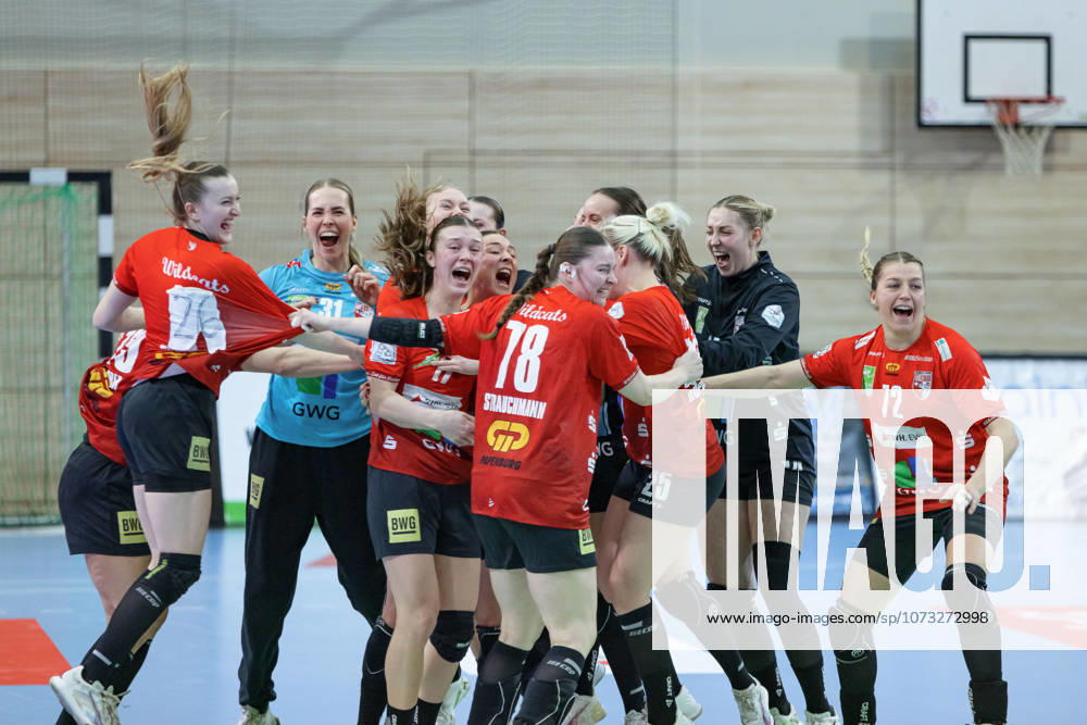 Wildcats jebeln nach 33:32 Heimsieg, SV Union Halle-Neustadt vs. BSV Sachsen Zwickau, Alsco Handball Bundesliga Frauen, Saison 2025 26, 18. Spieltag, 25.02.2026 Halle SWH Arena Sachsen-Anhalt Deutschland