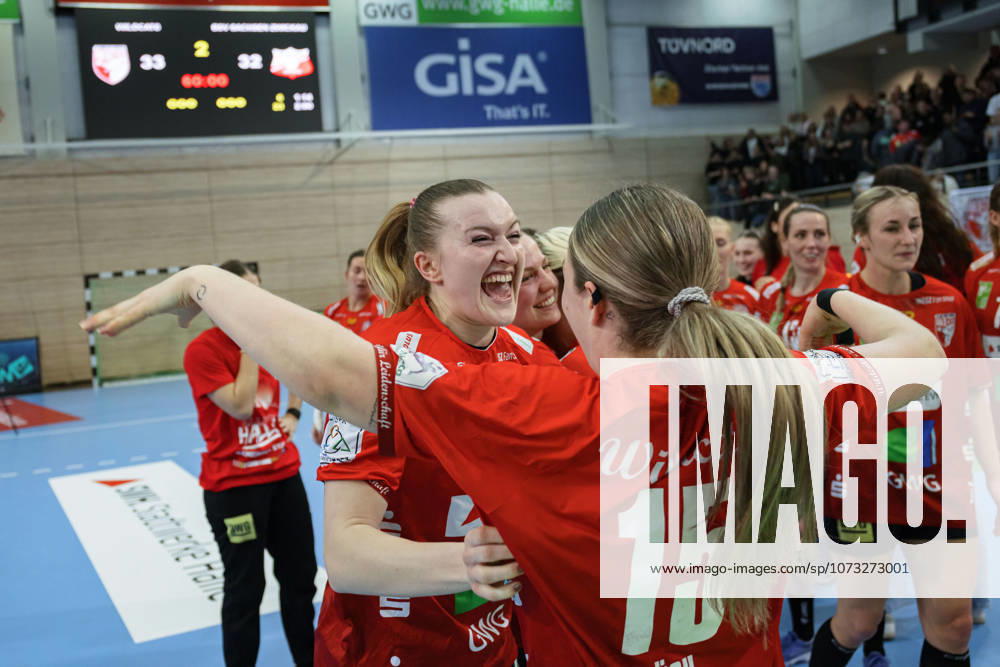 Wildcats jebeln nach 33:32 Heimsieg, SV Union Halle-Neustadt vs. BSV Sachsen Zwickau, Alsco Handball Bundesliga Frauen, Saison 2025 26, 18. Spieltag, 25.02.2026 Halle SWH Arena Sachsen-Anhalt Deutschland