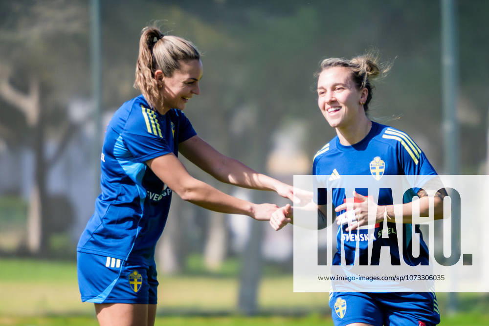 Julia Zigiotti Olme of the Swedish women s national football team at a training session on February 26, 2026 in Albuferia. Photo: Ludvig Thunman BILDBYRAN kod LT LT0774 fotboll football soccer fotball träning practice training sverige sweden dam bbeng