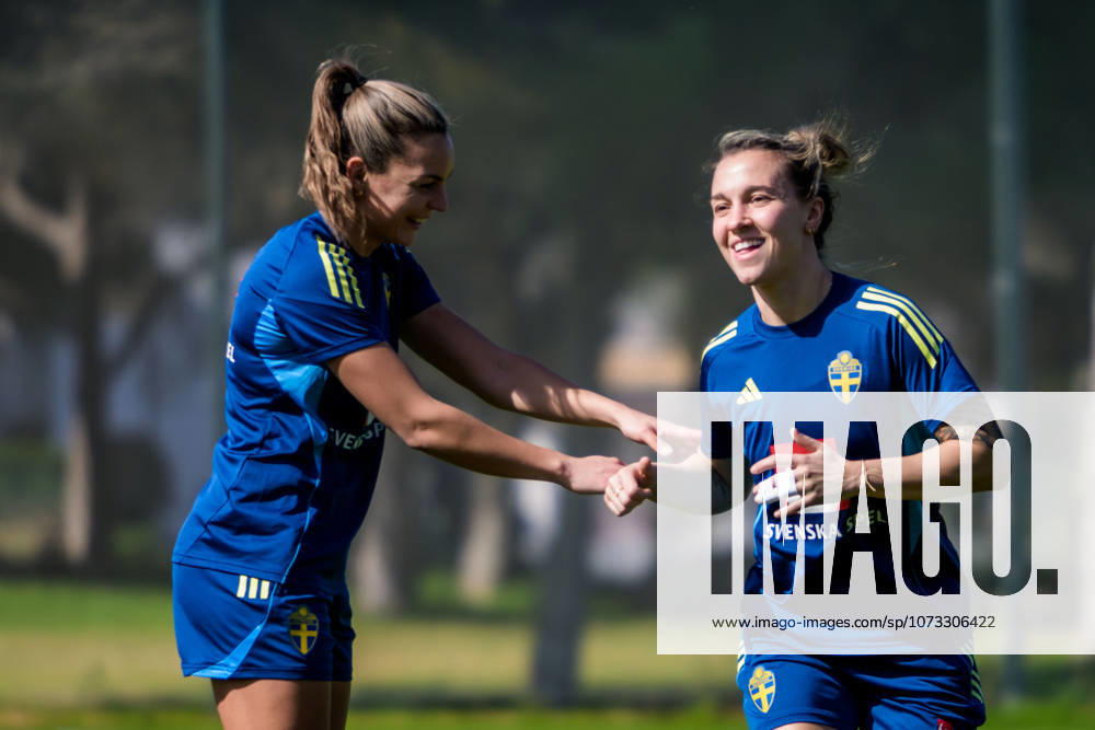 Julia Zigiotti Olme of the Swedish women s national football team at a training session on February 26, 2026 in Albuferia. Photo: Ludvig Thunman BILDBYRAN kod LT LT0774 fotboll football soccer fotball träning practice training sverige sweden dam bbeng