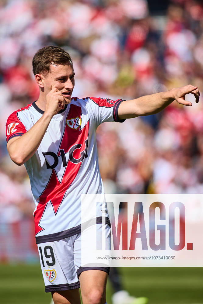 Rayo Vallecano vs Athletic Club de Bilbao - LaLiga EA Sports - 28 02 2026 Jorge de Frutos of Rayo Vallecano celebrates his goal during the LaLiga EA Sports match between Rayo Vallecano and Athletic Club de Bilbao at Nuevo Vallecas Stadium on February 28, 2026 in Madrid, Spain. Madrid Spain