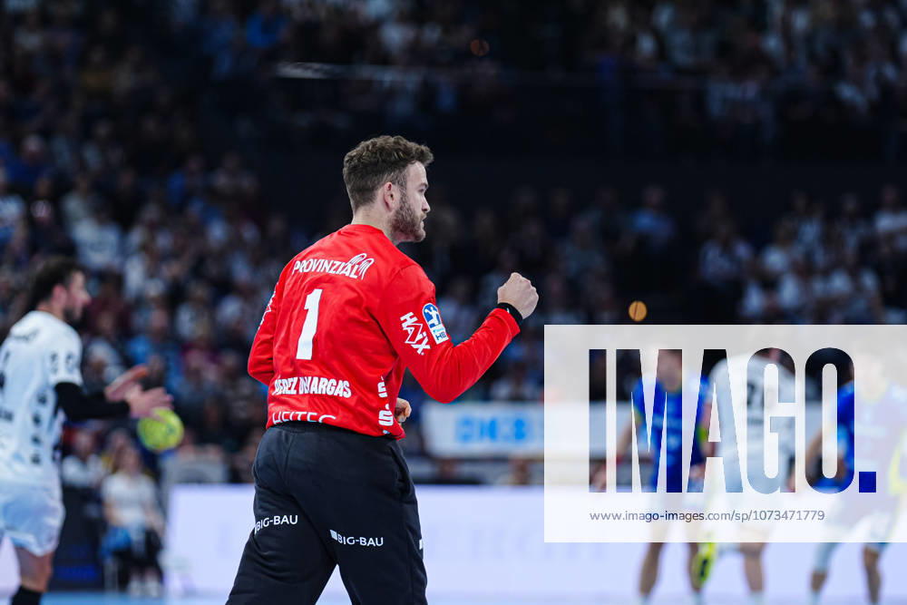 Jubel nach Parade Gonzalo Perez de Vargas (THW Kiel, 01) GER, THW Kiel vs. VfL Gummersbach, Handball, 1. Bundesliga, Spieltag 23, Saison 2025 2026, 28.02.2026 GER, THW Kiel vs. VfL Gummersbach, Handball, 1. Bundesliga, Spieltag 23, Saison 2025 2026, 28.02.2026 Kiel
