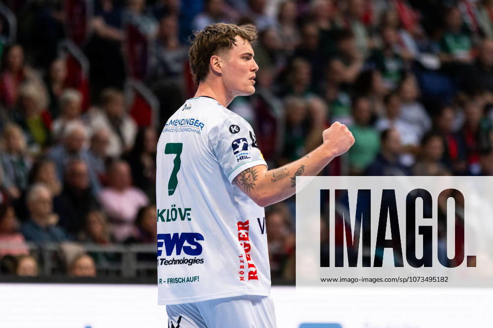 Victor KLOEVE (FRISCH AUF! Goeppingen, 07) Jubel, Freude, Leidenschaft, Erfolg, Emotion, Begeisterung, positive Emotionen GER, TSV Hannover-Burgdorf vs. FRISCH AUF! Goeppingen, Handball, Bundesliga, 23. Spieltag, Spielzeit 2025 2026, 01.03.2026, GER, TSV Hannover-Burgdorf vs. FRISCH AUF! Goeppingen, Handball, Bundesliga, 23. Spieltag, Spielzeit 2025 2026, 01.03.2026, Hannover