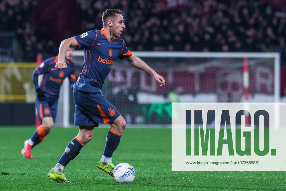 Carlos Augusto of FC Internazionale seen in action during Coppa Italia 2025 26 Quarter-Finals football match between FC Internazionale and Torino FC at U-Power Stadium in Monza Italy on 04 February 2026. Monza U-Power Stadium Monza Italy