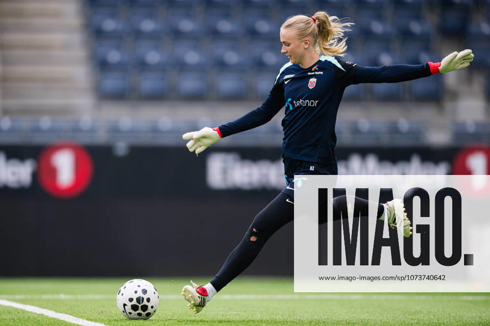 Goalkeeper Selma Panengstuen of the Norwegian womens national football team during a training session on March 6, 2026 in Stavanger. Photo: Marius Simensen BILDBYRAN Cop 238 bbeng dam fifa women s world cup qualifier football fotball fotboll norge norway practice soccer training trening träning