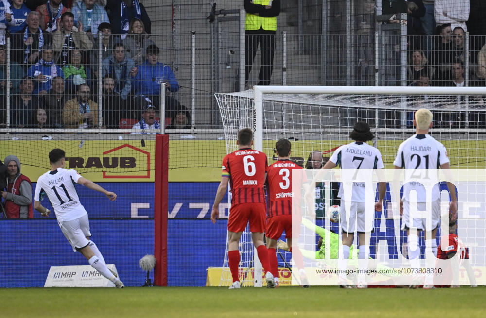 TOR zum 0:3 Fisnik Asllani TSG 1899 Hoffenheim (11) Torschuss Aktion Torchance gegen Torwart Diant Ramaj 1. FC Heidenheim 1846 FCH (41) 1. FC Heidenheim 1846 FCH vs TSG 1899 Hoffenheim 07.03.2026 DFL REGULATIONS PROHIBIT ANY USE OF PHOTOGRAPHS AS IMAGE SEQUENCES AND OR QUASI-VIDEO 1. FC Heidenheim 1846 FCH vs TSG 1899 Hoffenheim