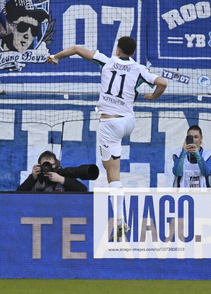TOR zum 0:3 Fisnik Asllani TSG 1899 Hoffenheim (11) Torjubel dahinter Sportfotograf Harry Langer dpa 1. FC Heidenheim 1846 FCH vs TSG 1899 Hoffenheim 07.03.2026 DFL REGULATIONS PROHIBIT ANY USE OF PHOTOGRAPHS AS IMAGE SEQUENCES AND OR QUASI-VIDEO 1. FC Heidenheim 1846 FCH vs TSG 1899 Hoffenheim