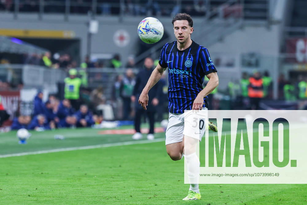 Carlos Augusto of FC Internazionale seen in action during Serie A 2025 26 football match between AC Milan and FC Internazionale at San Siro Stadium in Milan Italy on 08 March 2026. Milan Stadio San Siro Milan Italy